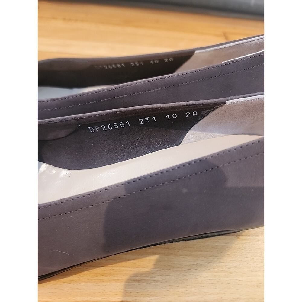 Salvatore Ferragamo Sz 10 Brown Suede Wedge Loafer Office Wear Narrow - Picture 7 of 11